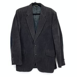 Vintage Sheplers Corduroy Western Blazer Jacket Mens Sz 46R Black